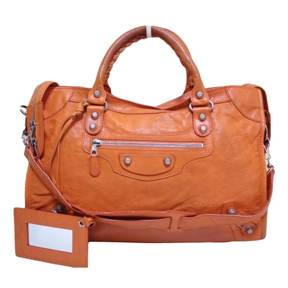 Balenciaga Orange Giant City Bag